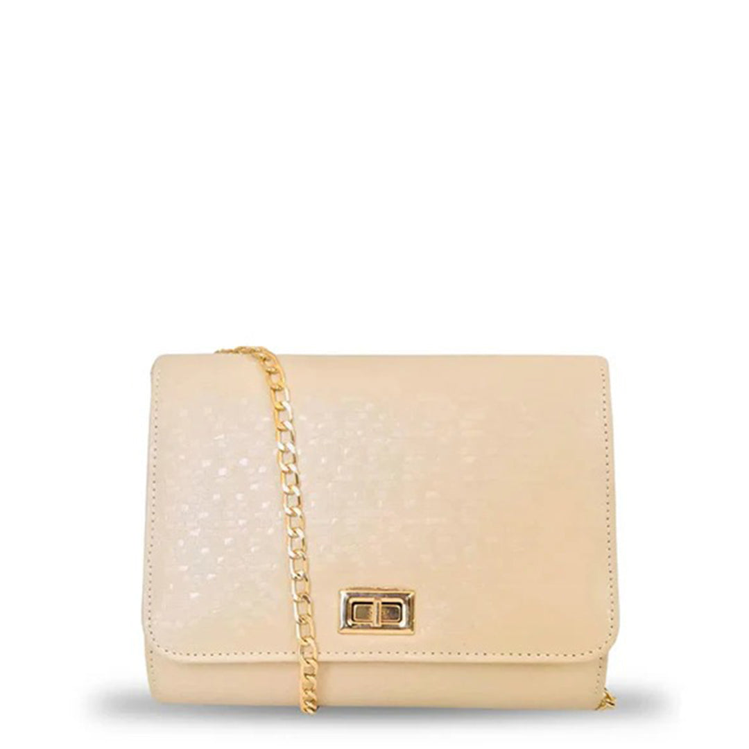 Textured Chain Crossbody Clutch