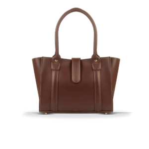 Glamelvara Classic Brown Structured Tote